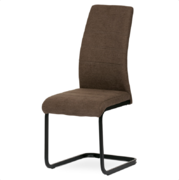 Jídelní židle hnědá látka, černý kov Autronic DCL-414 BR2