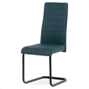 Židle jídelní modrá látka černý kov Autronic DCL-401 BLUE2