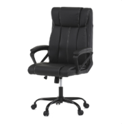 Židle kancelářská kožená Autronic KA-Y386 BK černá